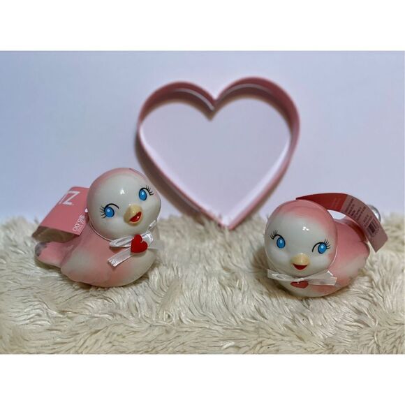 Target Spritz Ceramic Valentine’s Day 2023 Pink Retro Love Birds Pair - Picture 5 of 5